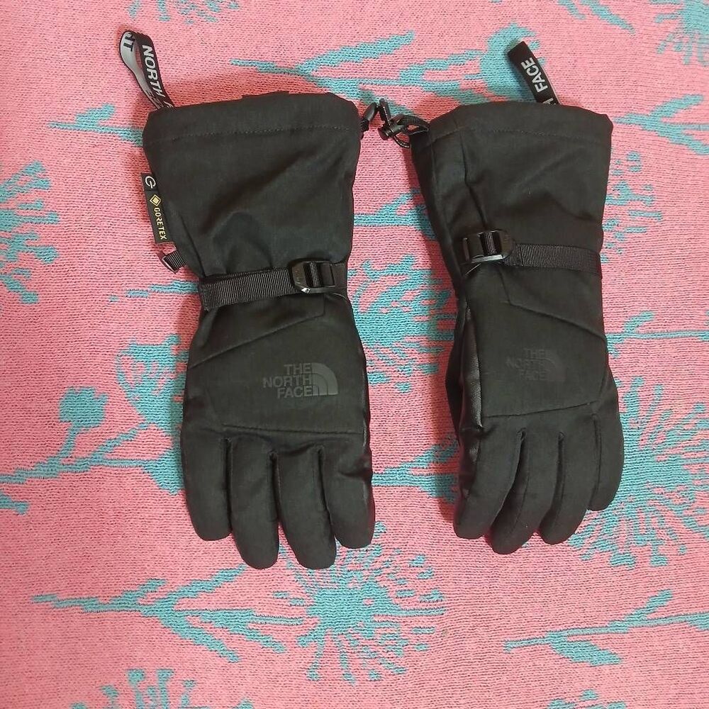 The north face womens small black ski gloves waterproof
